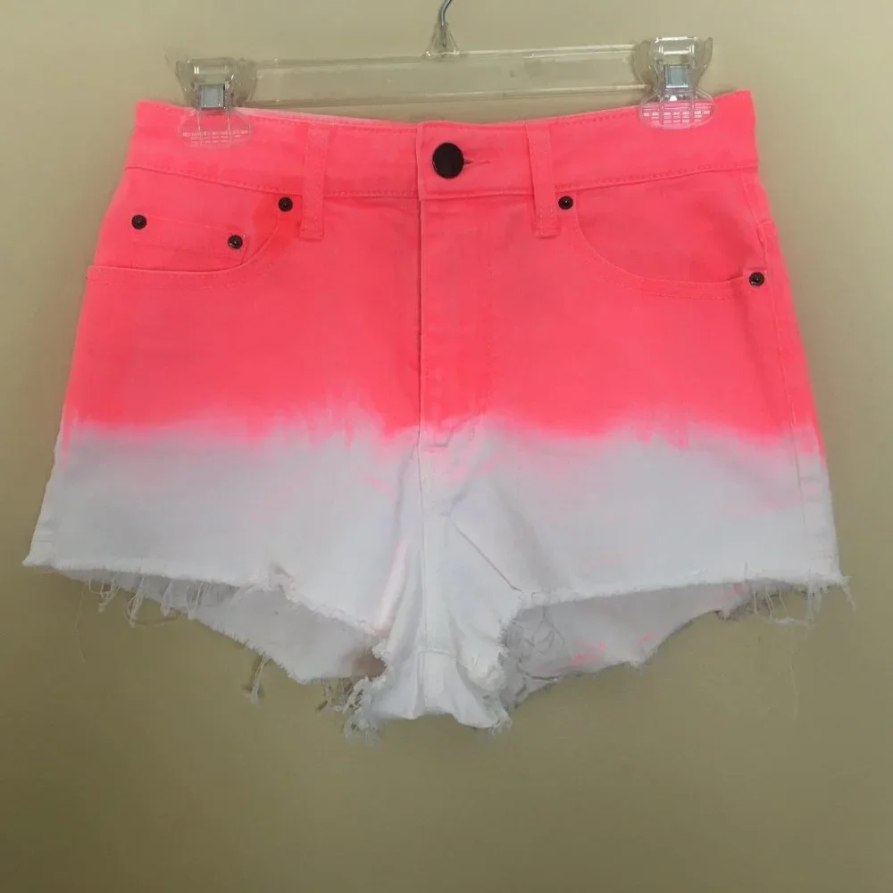 BDG Denim Pink Ombré High Rise Cut off Shorts Women's 28 Beach Summer Vacation